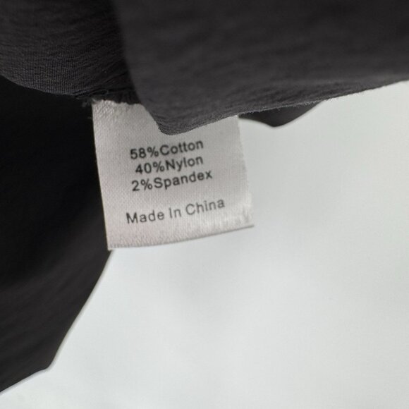 Tuckernuck Women's Black Charlie Shirt Dress Stand Collar Cotton Poplin XXL 2XL - Picture 6 of 8